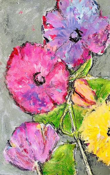 Original Abstract Expressionism Floral Paintings by Sherry Harradence