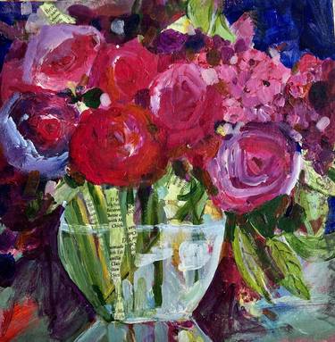 Print of Floral Mixed Media by Sherry Harradence