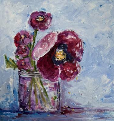 Original Art Deco Floral Paintings by Sherry Harradence