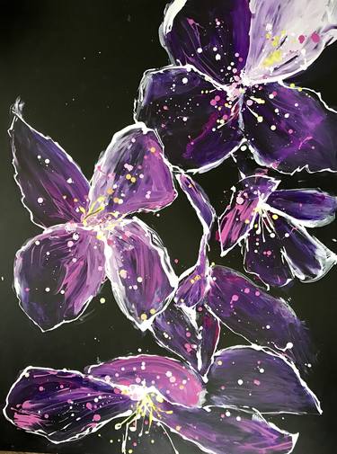 Print of Abstract Floral Paintings by Sherry Harradence