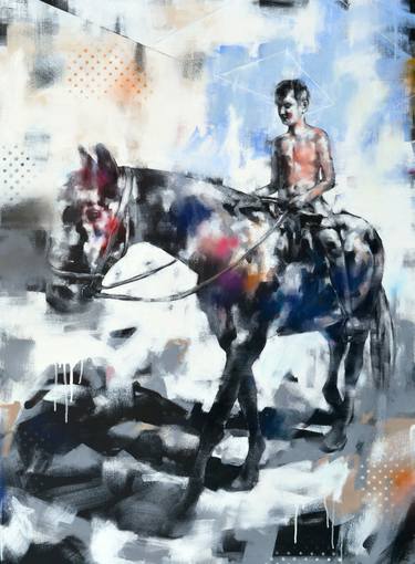 Print of Figurative Horse Paintings by Tibor Lazar