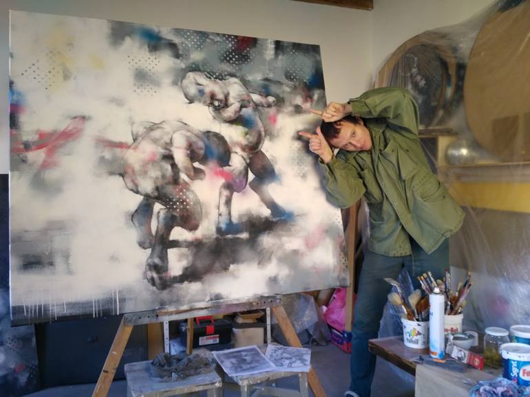 Original Art Deco Other Painting by Tibor Lazar