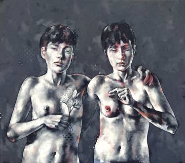 Original Figurative Body Paintings by Tibor Lazar