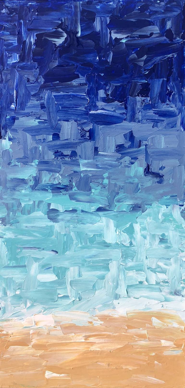 symphony-of-the-abstract-blue-ocean-waves-acrylic-painting-on-canvas