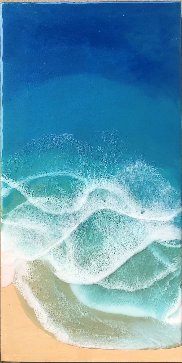 Resin Art - How To Paint The Ocean With Acrylic Paint 