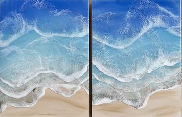 Original Abstract Beach Paintings by Veronica Ungureanu