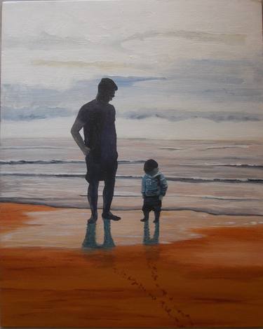 Print of Figurative Family Paintings by Brian Saunders