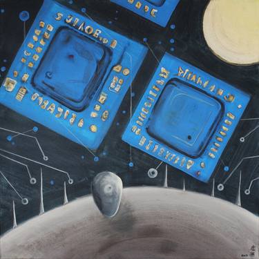 Print of Surrealism Science/Technology Paintings by t' kyomu