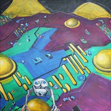 Original Surrealism Science/Technology Painting by t' kyomu