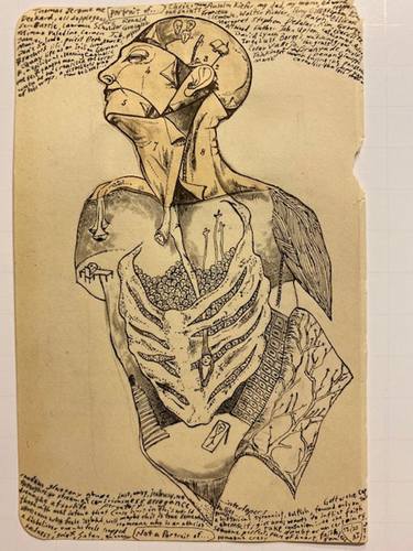 Original Surrealism Mortality Drawings by Michael Inocencio