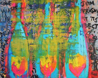 Print of Abstract Expressionism Food & Drink Paintings by Kristin Kossi