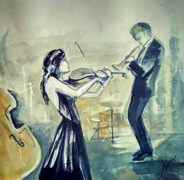 Print of Expressionism Music Drawings by Nata Sexton