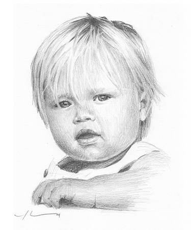 Baby boy pencil portrait  thumb
