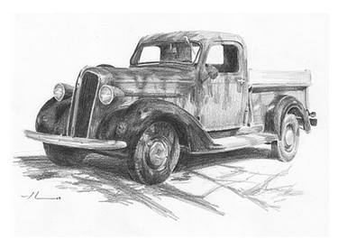 Classic truck drawing  MikeTheuer.com thumb
