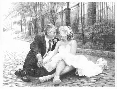 Newlyweds on cobblestones by MikeTheuer.com thumb