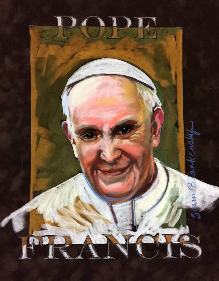 Maryanne Jones Kristendom Feje Pope Francis Drawing by Susan Blankenship | Saatchi Art