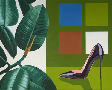 Saatchi Art Artist julian st clair; Painting, “House plant and high heel” #art