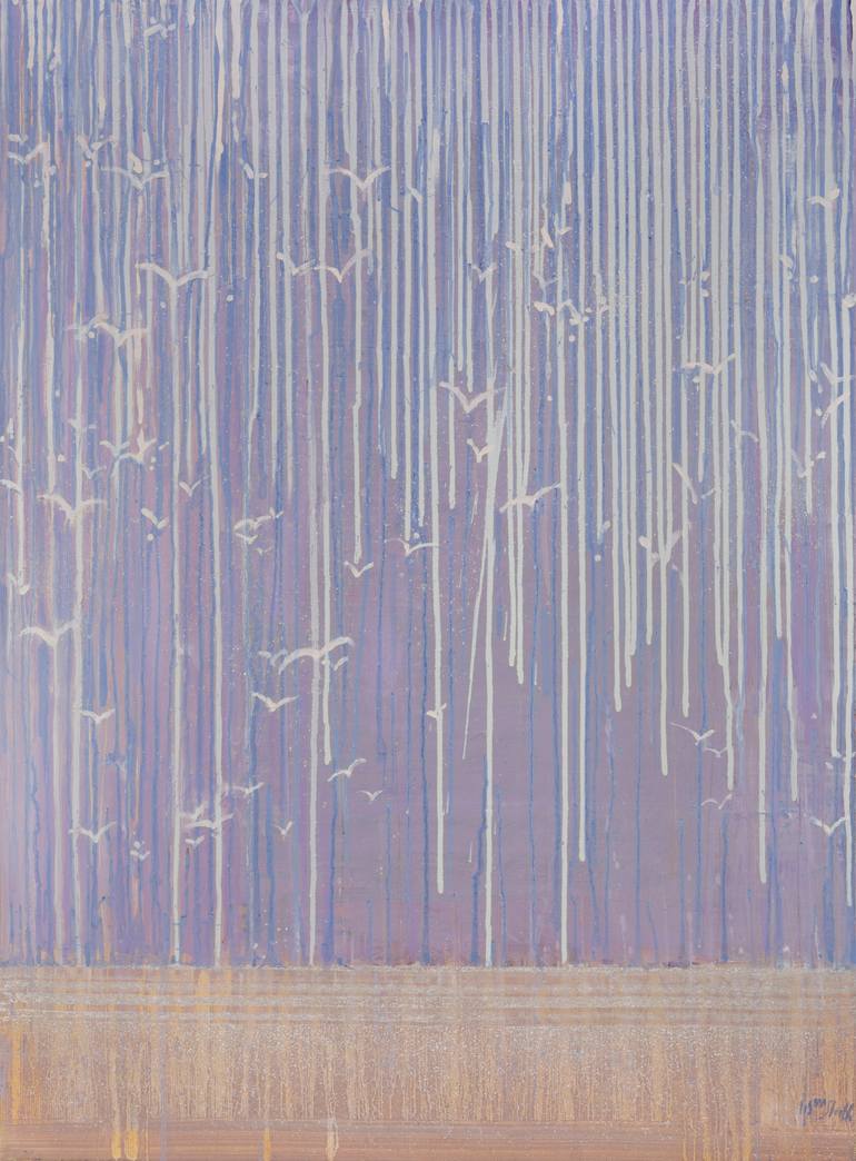 Original Abstract Beach Painting by Wayne Sleeth