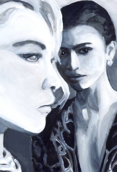 Original Black & White Pop Culture/Celebrity Paintings by Christy Powers