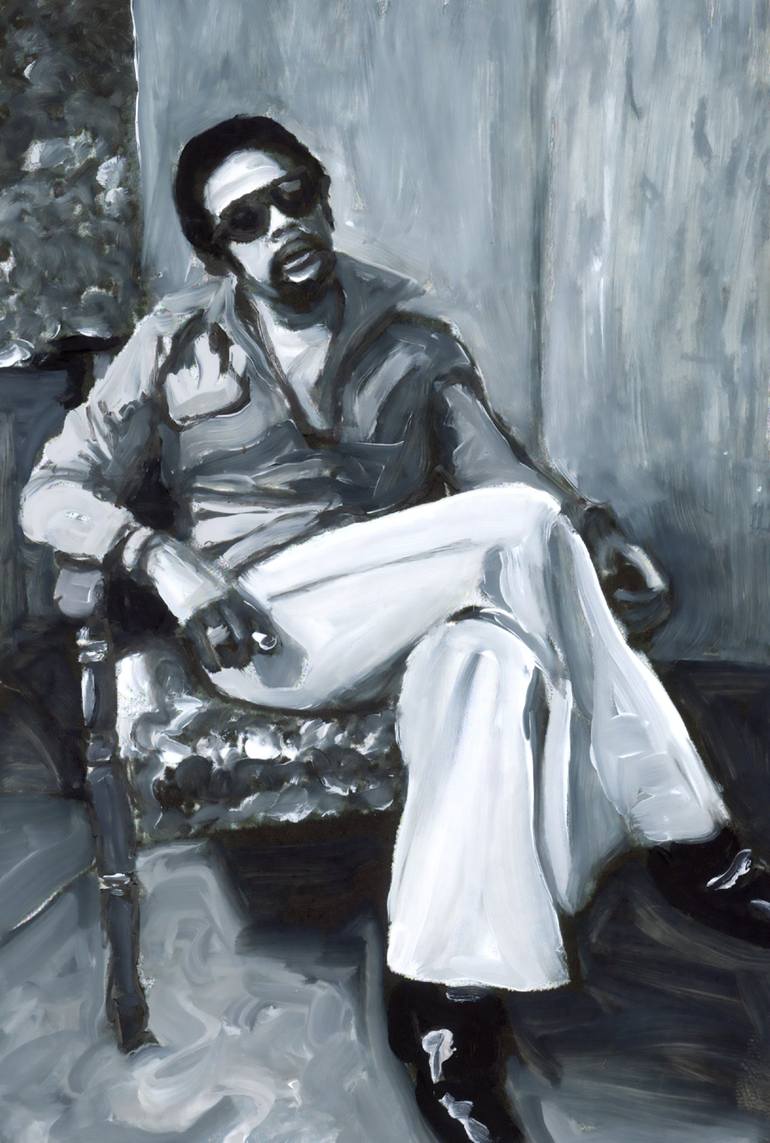 Original Black & White Pop Culture/Celebrity Paintings by Christy Powers