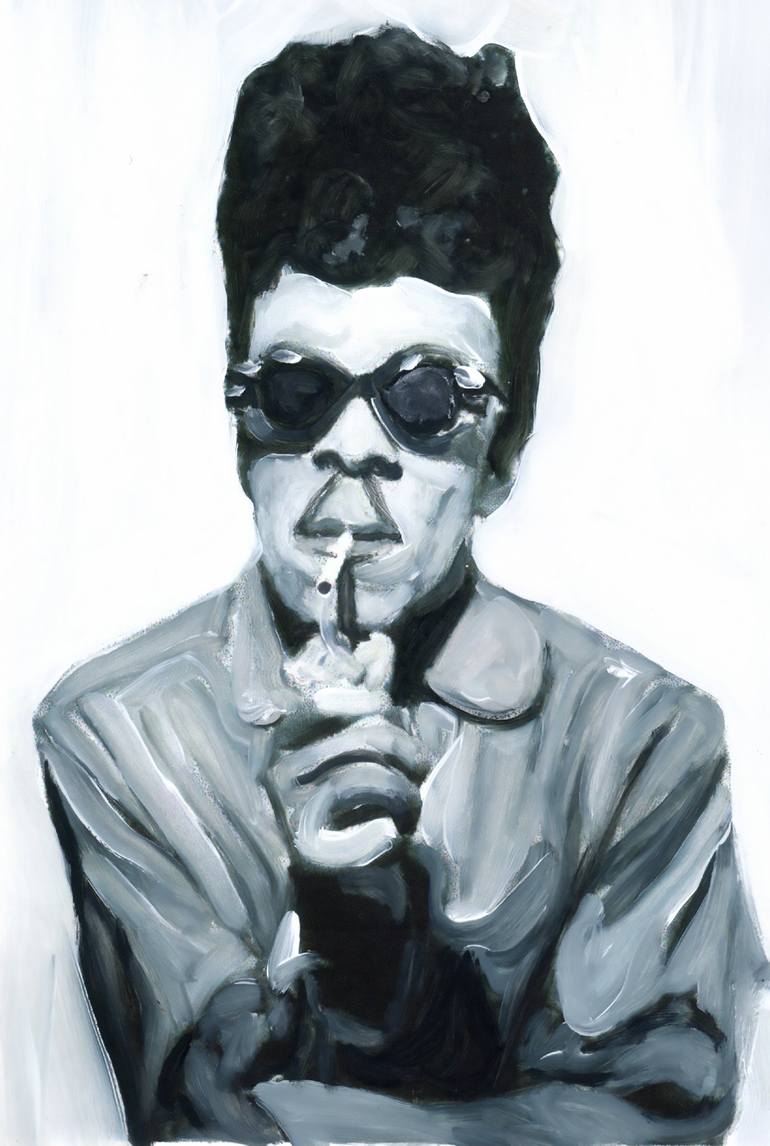 Original Black & White Pop Culture/Celebrity Paintings by Christy Powers