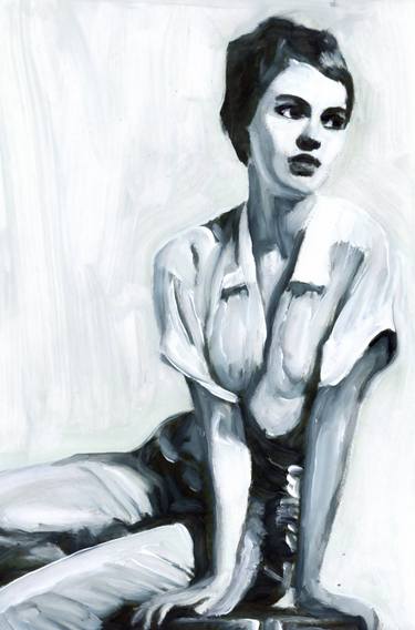 Original Black & White Pop Culture/Celebrity Paintings by Christy Powers