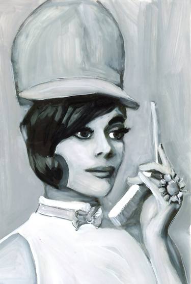 Original Black & White Pop Culture/Celebrity Paintings by Christy Powers