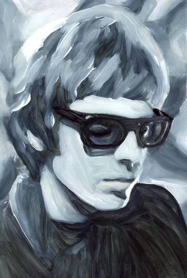 Original Black & White Pop Culture/Celebrity Painting by Christy Powers