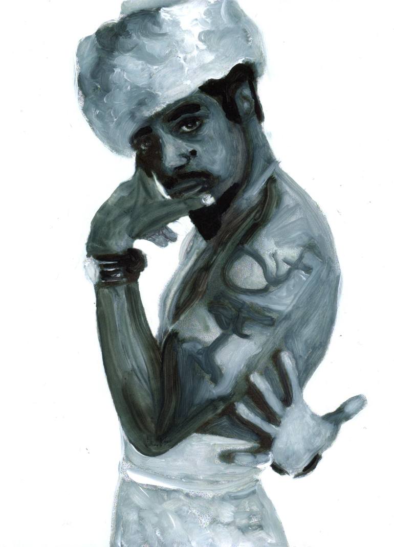 Original Black & White Pop Culture/Celebrity Paintings by Christy Powers
