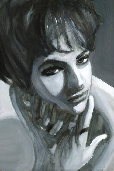 Original Black & White Pop Culture/Celebrity Paintings by Christy Powers