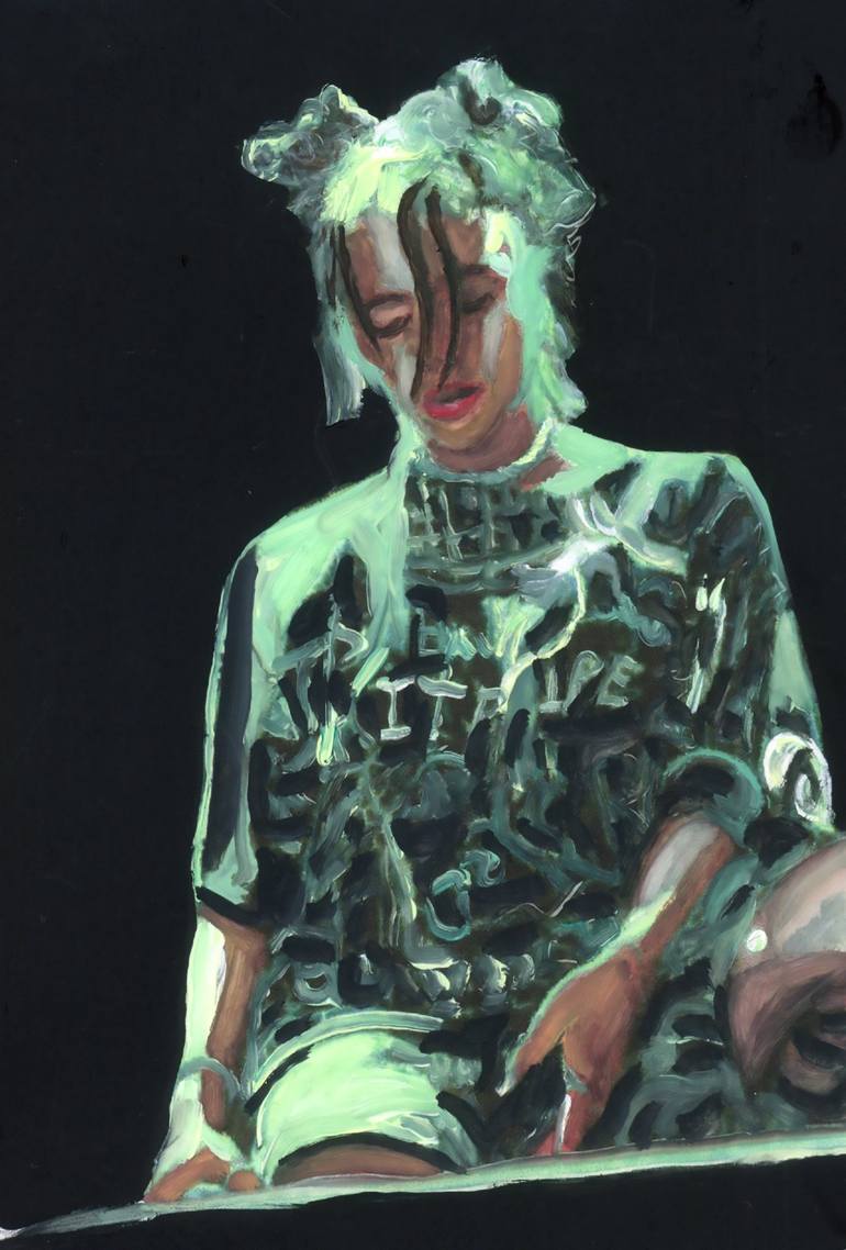 Billie Eilish Painting By Christy Powers Saatchi Art