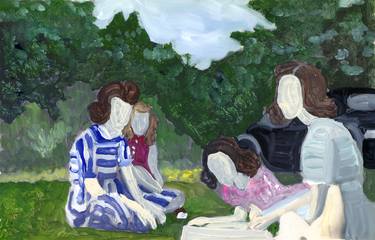 Saatchi Art Artist Christy Powers; Painting, “The sisters, gathering” #art