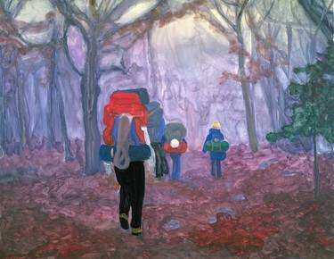 Saatchi Art Artist Christy Powers; Painting, “hiking in the mist” #art