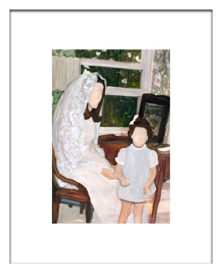 Original Documentary People Painting by Christy Powers