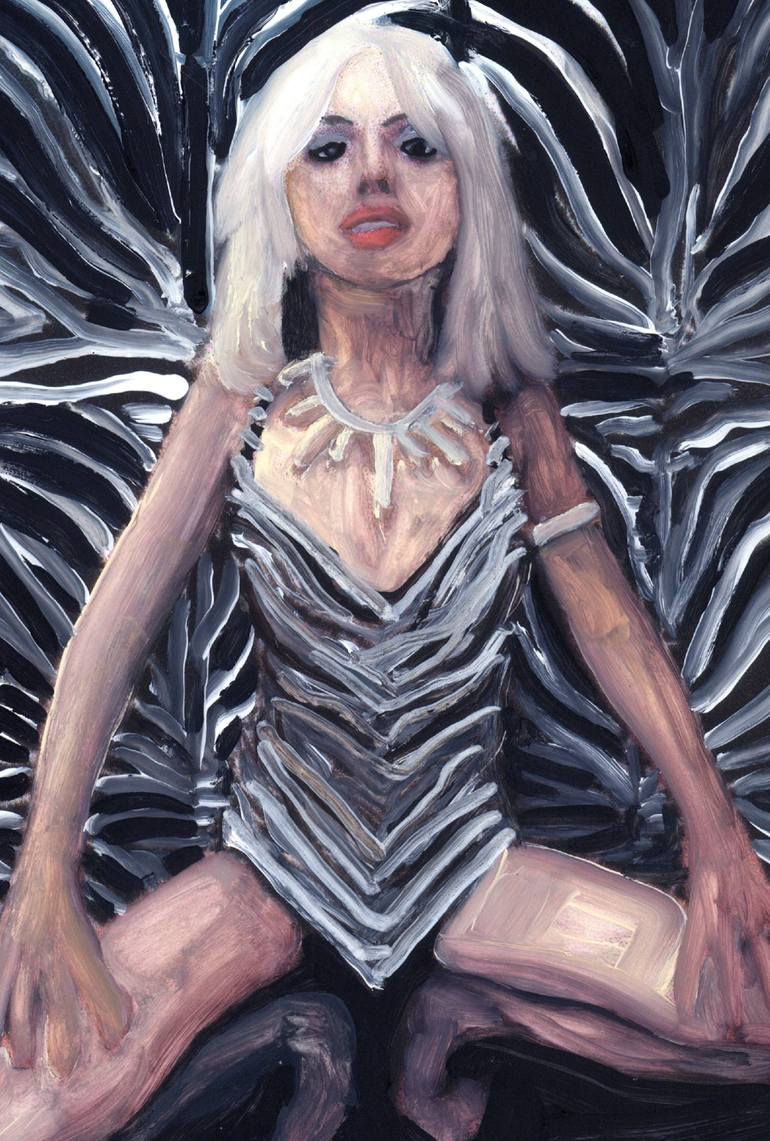 Debbie Harry, zebra Painting by Christy Powers | Saatchi Art