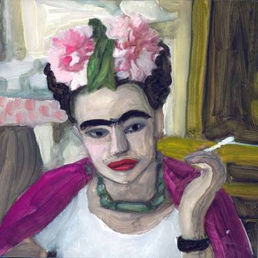 Frida Kahlo, smoking thumb