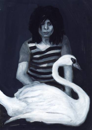 Marc Bolan with a swan thumb