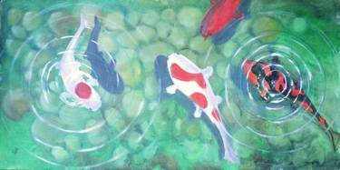 Original Conceptual Fish Paintings by Lalit Sharma