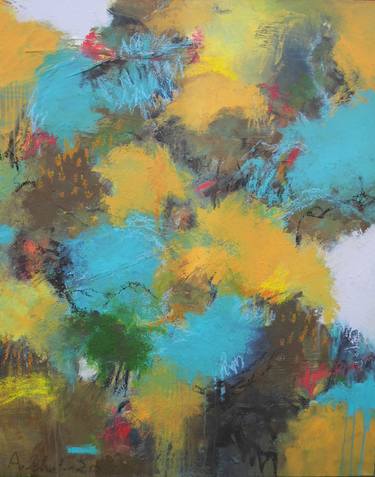 Original Abstract Expressionism Abstract Paintings by Anna Schueler