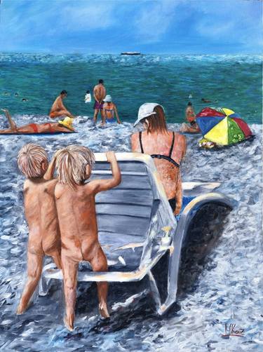 Print of Fine Art Beach Paintings by Marina Kazantseva