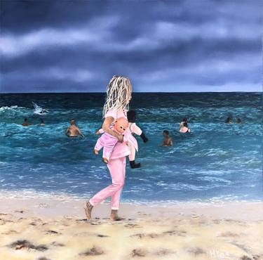 Original Beach Painting by Marina Kazantseva