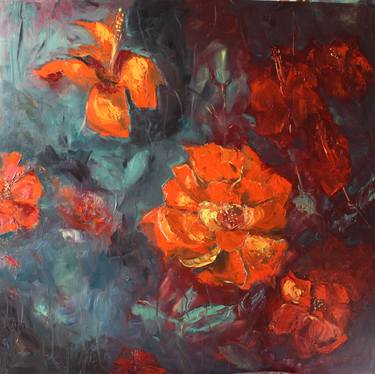 Print of Floral Paintings by Brigitte Roshay