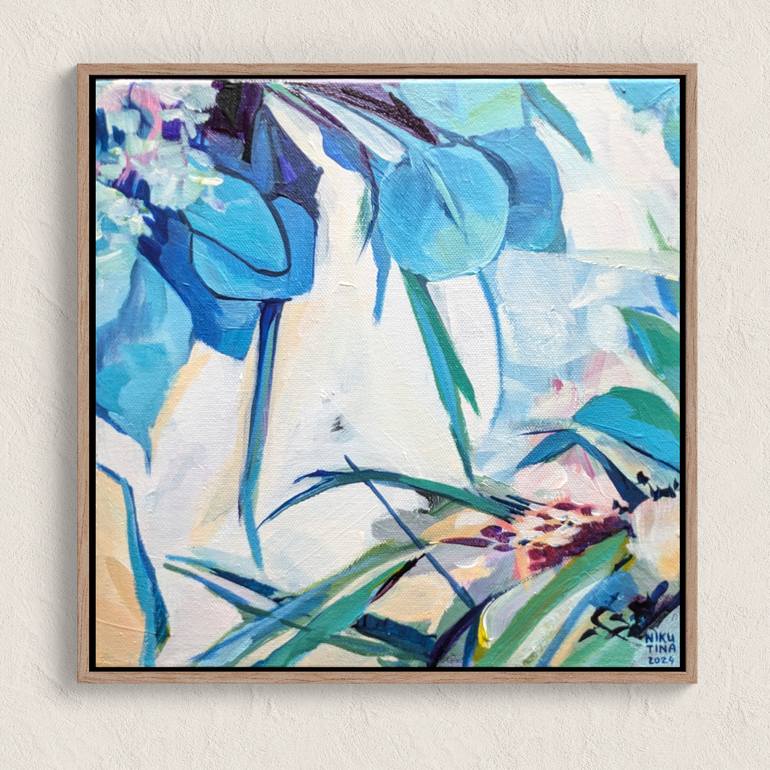 Original Abstract Floral Painting by Iana Nikutina