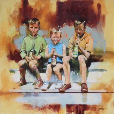 Original Contemporary Children Painting by Sandra Lamb