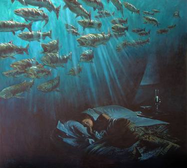 Print of Fish Paintings by Sandra Lamb