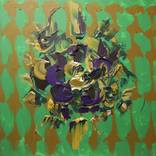 Purple on orange and green. The memories of the circus. by Sergey Dvoryaninov