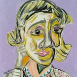 Girl with Blue Necklace by Sam Kavenchy