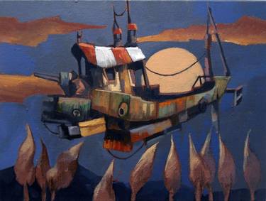 Print of Boat Paintings by Alessandra Carloni