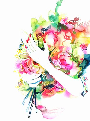 Print of Fine Art Floral Paintings by Lay Hoon