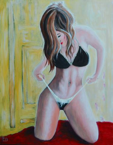 Print of Impressionism Erotic Paintings by Lebateau --